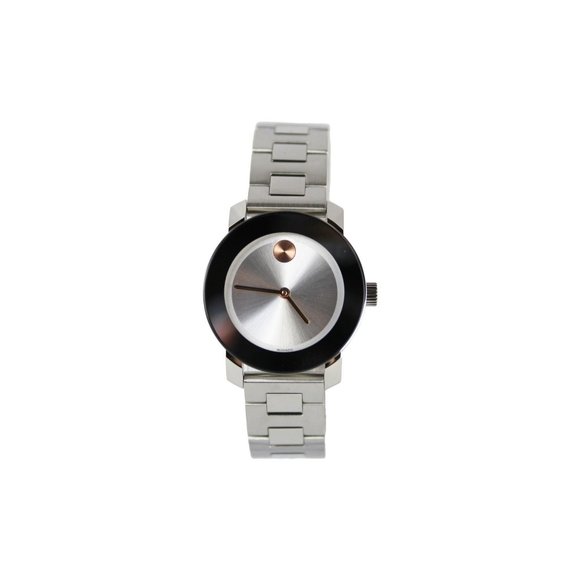 NWT Movado 3600433 Bold Women's Stainless Steel Gold Accented Silver Dial Watch - Picture 7 of 7